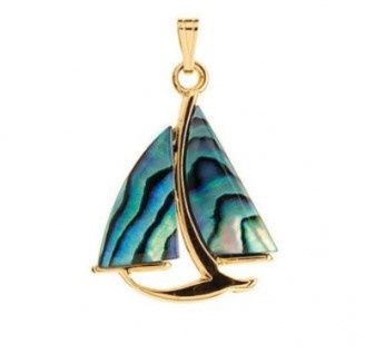 AX1341-Necklace : Sailboat (GP)