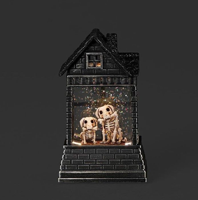 RO1444 - Lantern : Lighted Skeleton Dog House