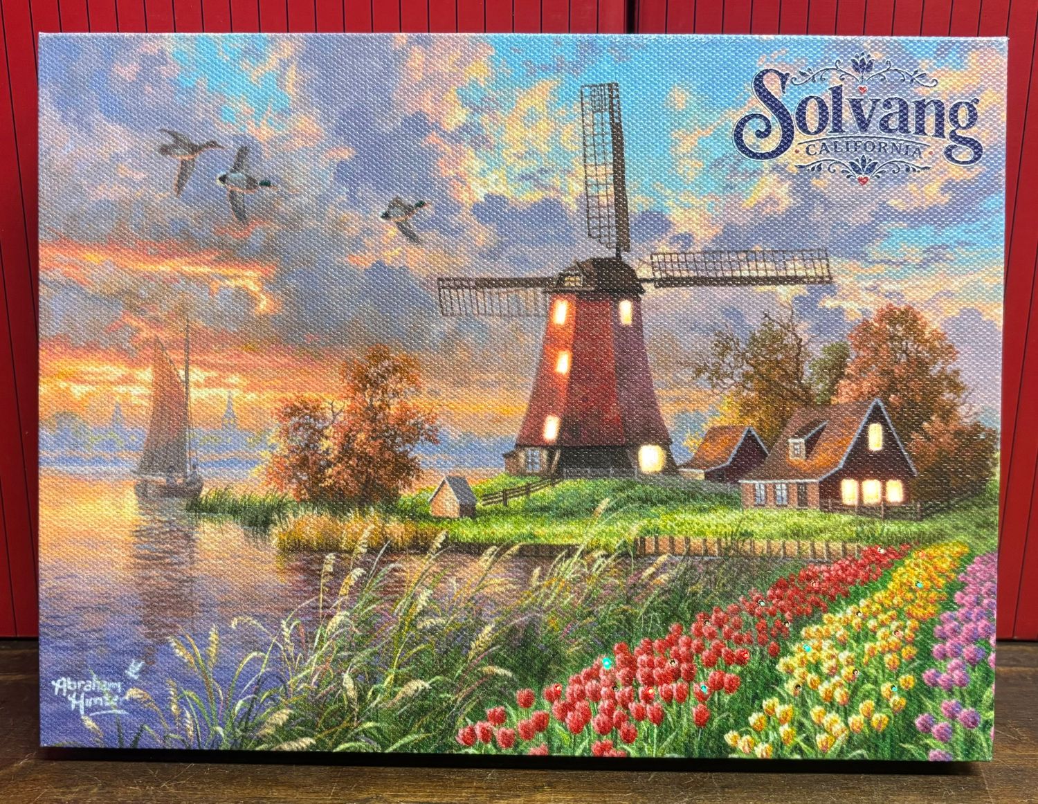 GD0162 - LED Canvas : SOLVANG Windmills