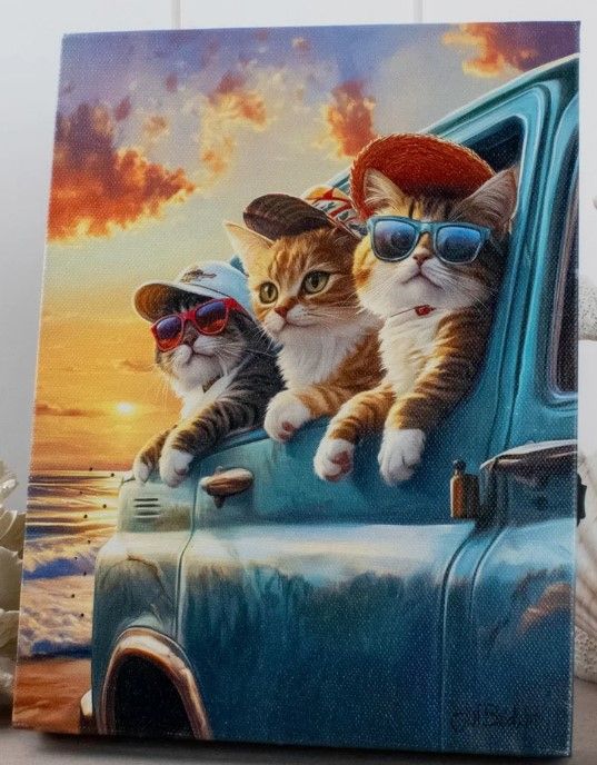 GD0161 - LED Canvas : ANIMALS Kittens