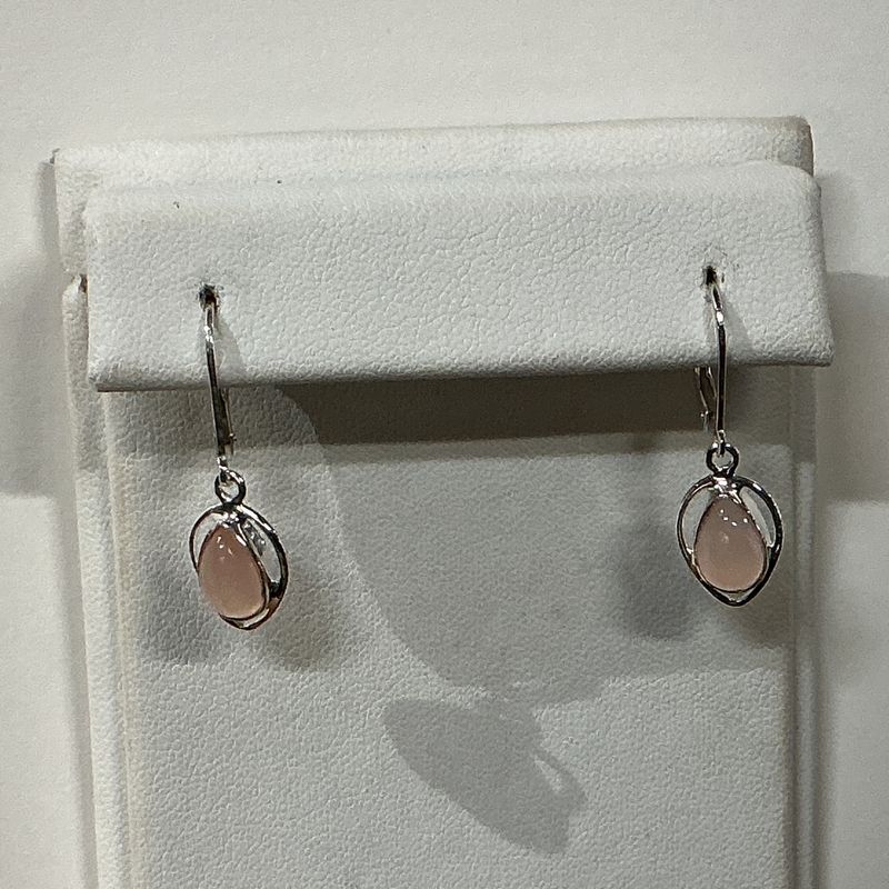 SS0414-Designer Earrings : Pink Chalcedony