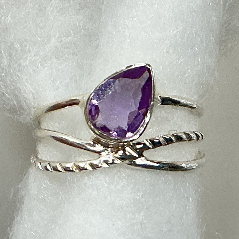 SS0427-Designer Ring : Amethyst