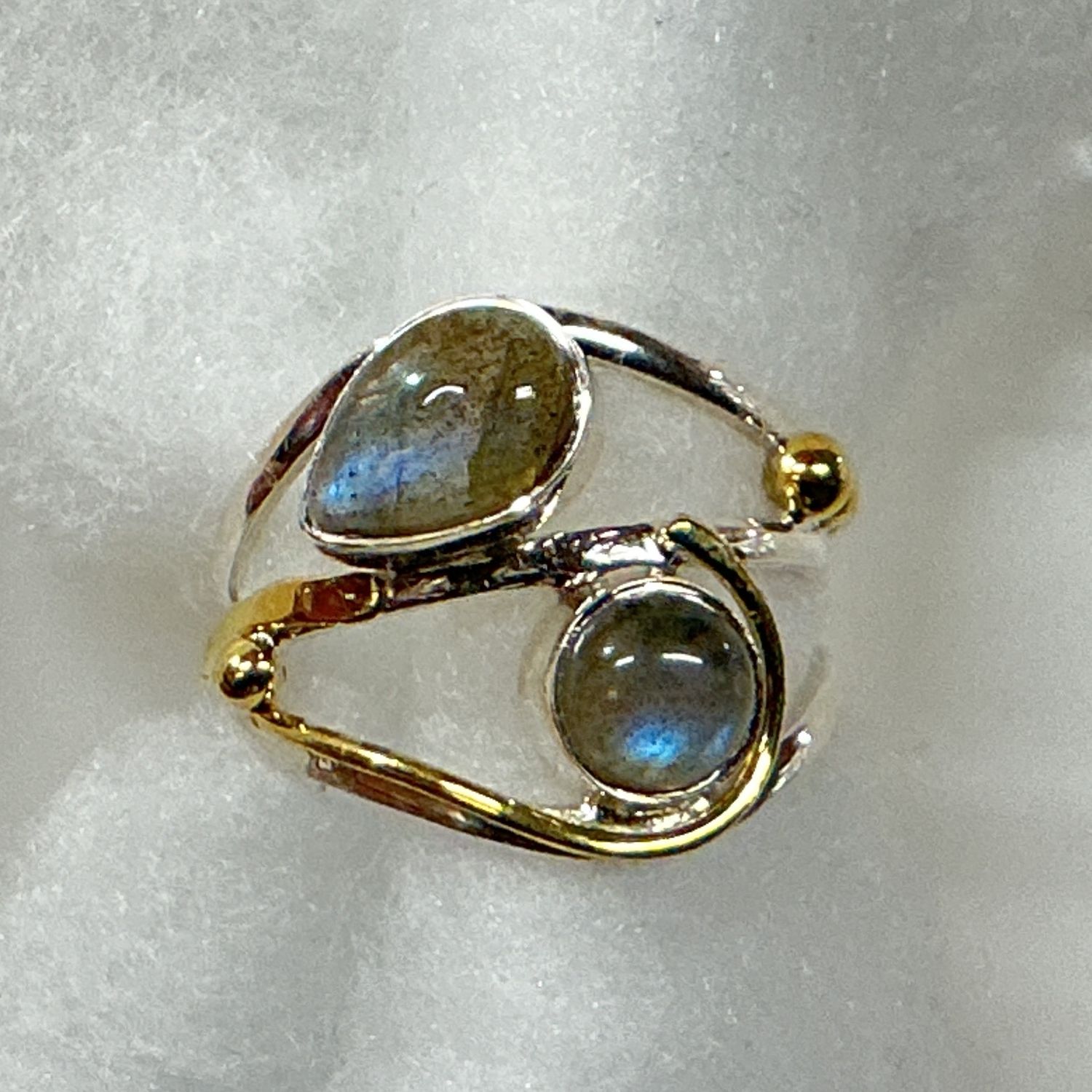 SS0437-Designer Ring : Labradorite