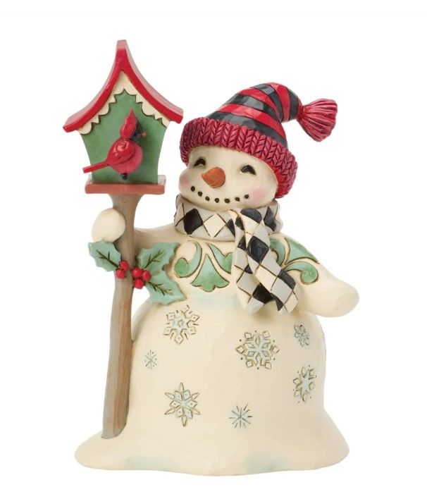 EP8851-JS : Snowman with Birdhouse