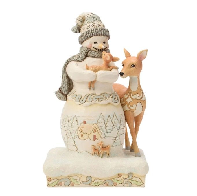 EP8856-JS : Snowman Holding Deer