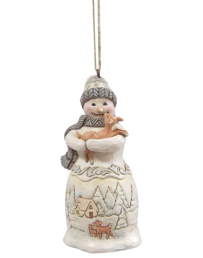 EP8866-JS : Snowman Holding Fawn