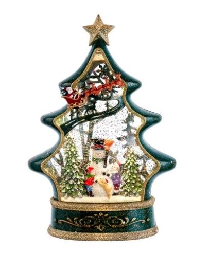 KA0013-Water Lantern : Snowman in Tree