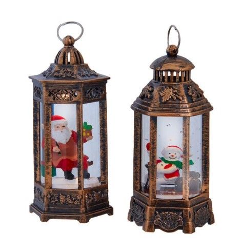 KA0017-Mini Water Lantern : Santa/Snowman