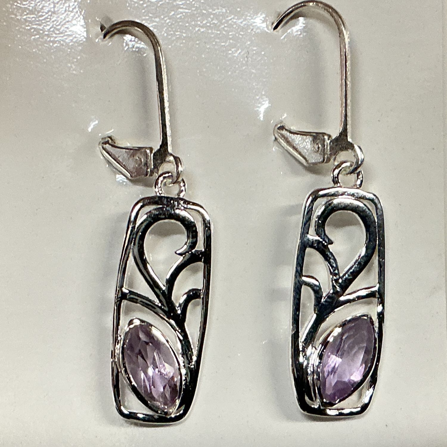 SS0478-Designer Earrings : Amethyst