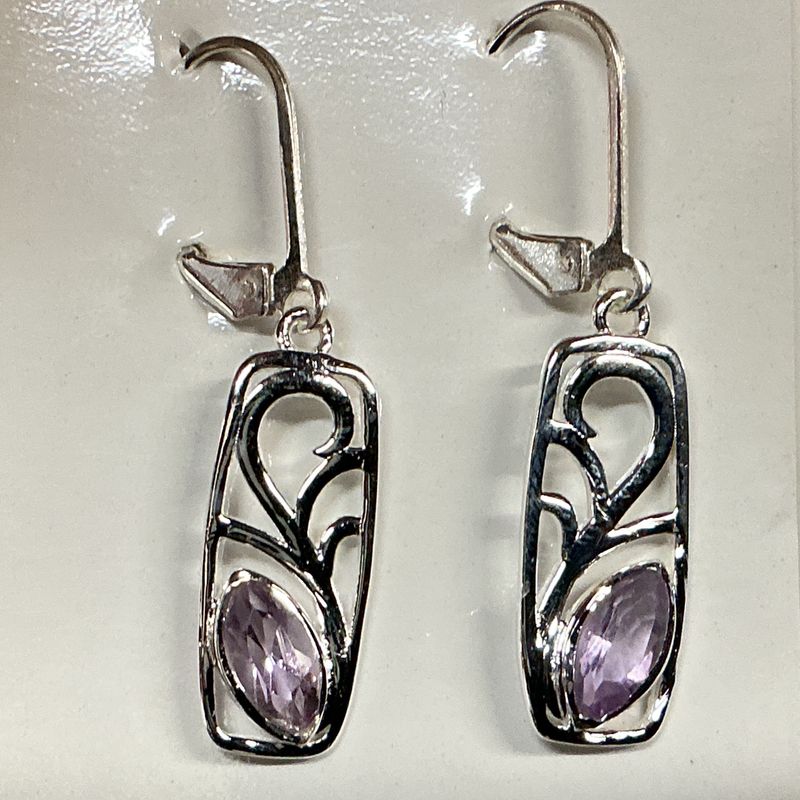 SS0478-Designer Earrings : Amethyst