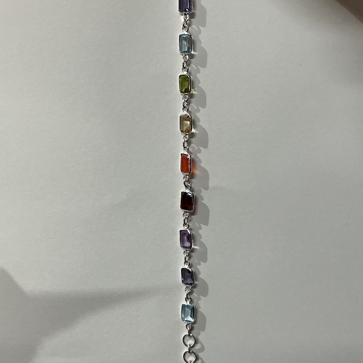 SS0522-Designer Bracelet : Multistones Rectangular