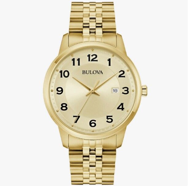 BU0001-Men's Watch : Classic Gold Tone