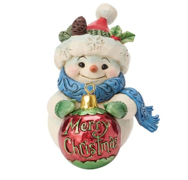 EP8924-JS : Snowman Holding Ornament