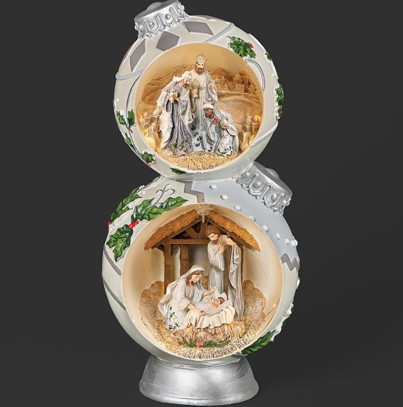 RO1462-Lantern : Stacked Ornament Nativity