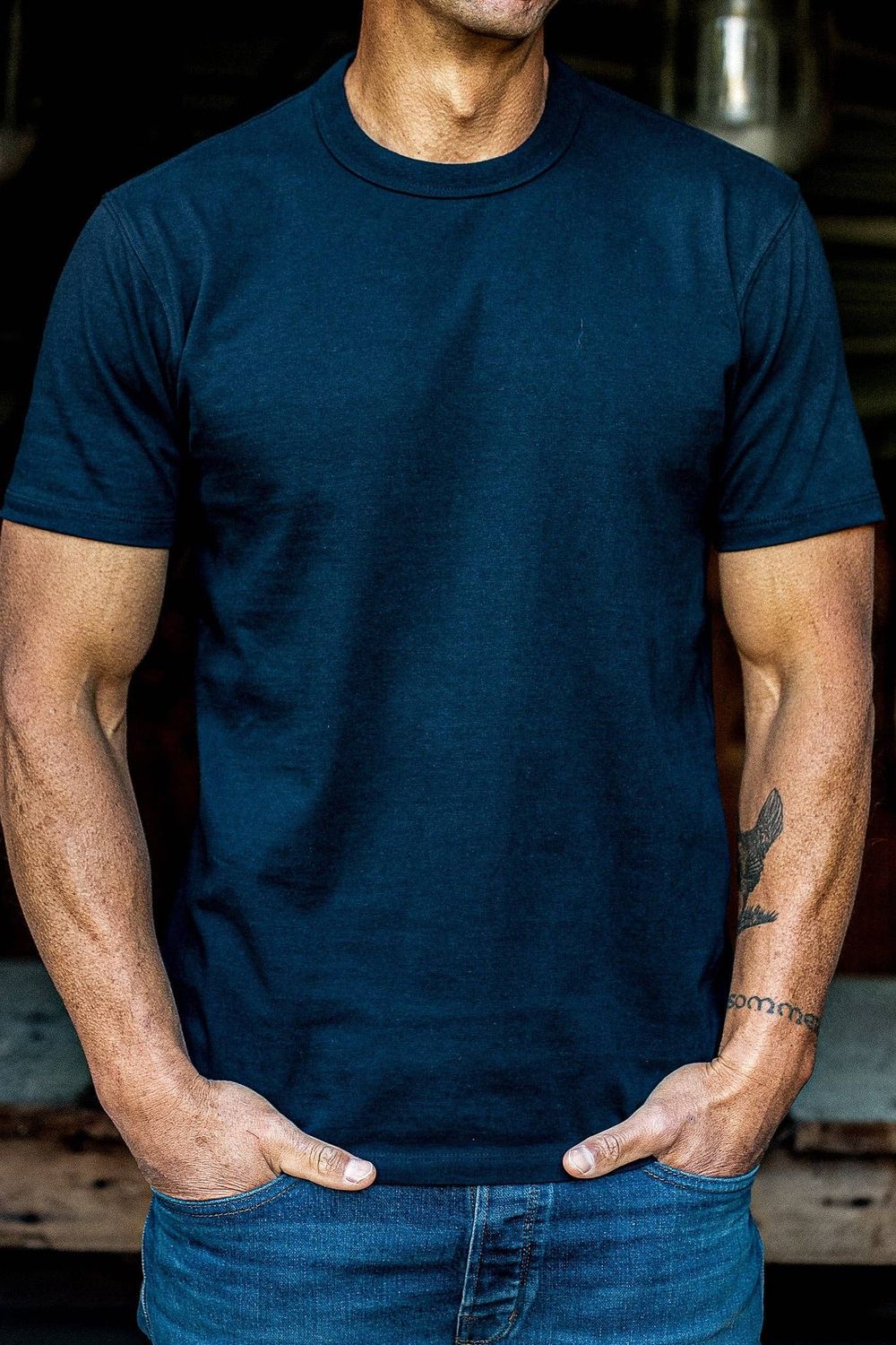 Men | Bolinas Tee Heavyweight | 8oz 100% Cotton - Navy