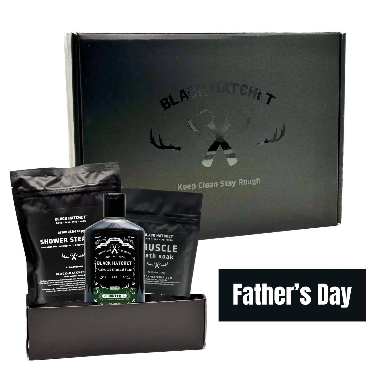 Black Hatchet Gift Set for Men – Grooming &amp; Recovery ⚫