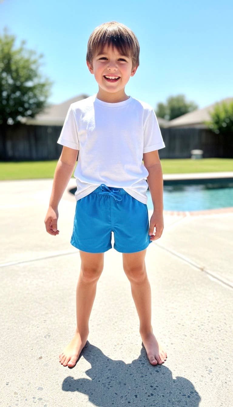 Boy's Swim Short-BS286_Turq