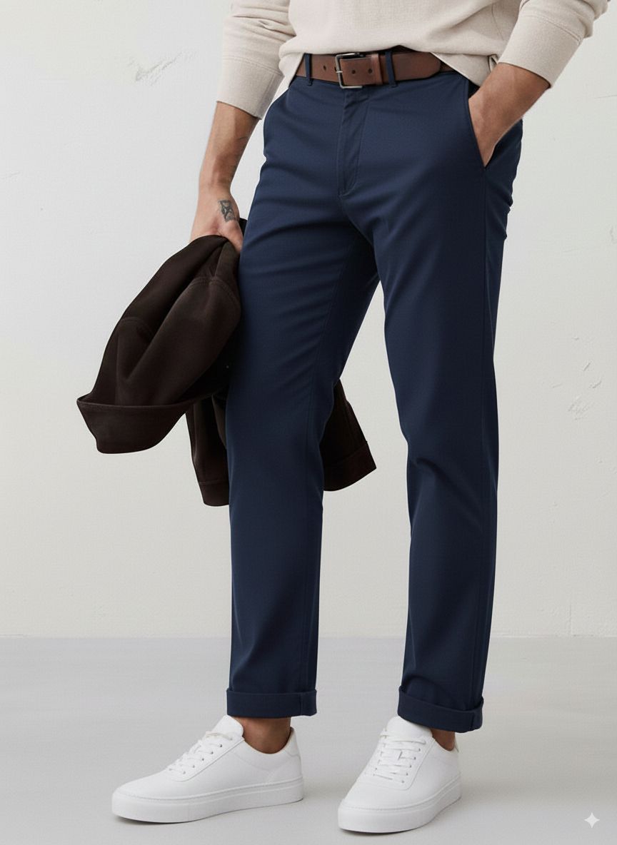 Hawks Bay New Chino Stretch Twill Pants (NAVY)