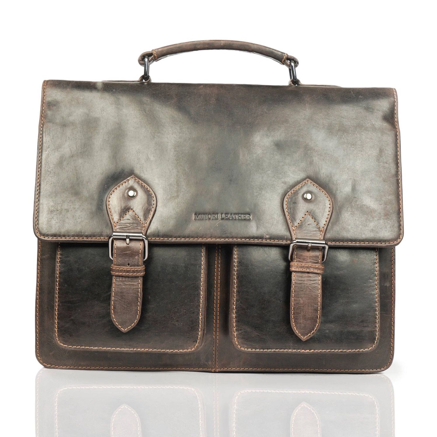 Cambridge Leather Briefcase Bag, Color: Brown