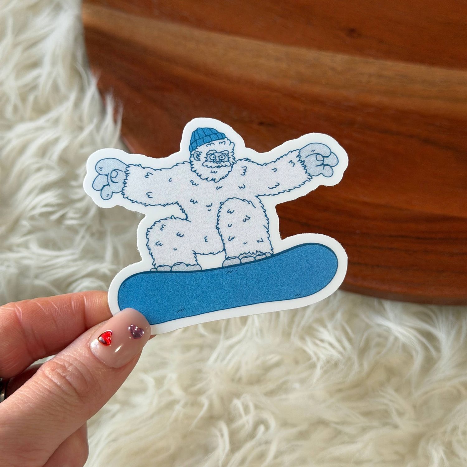 Yeti Snowboarding Sticker
