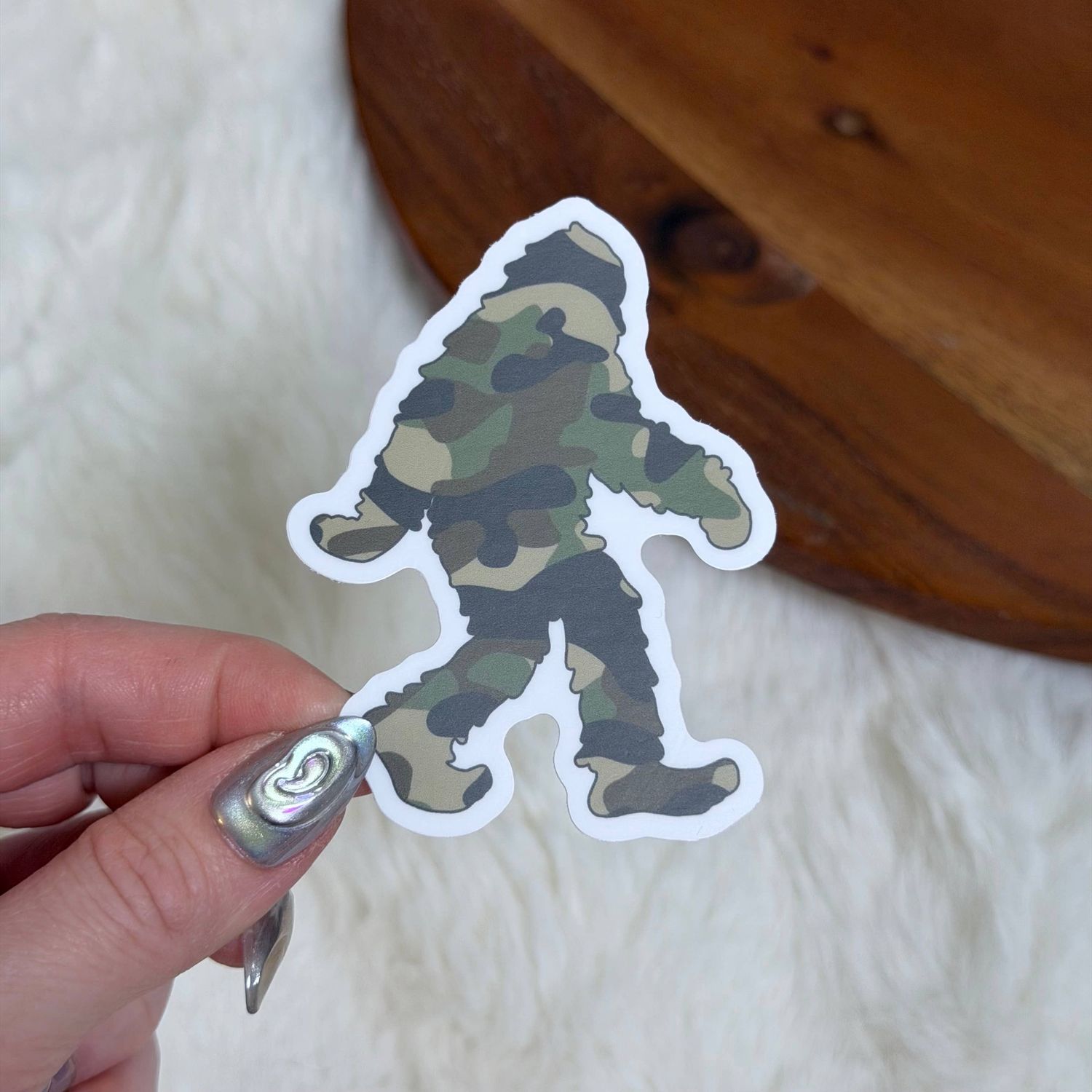 Camo Bigfoot Sticker