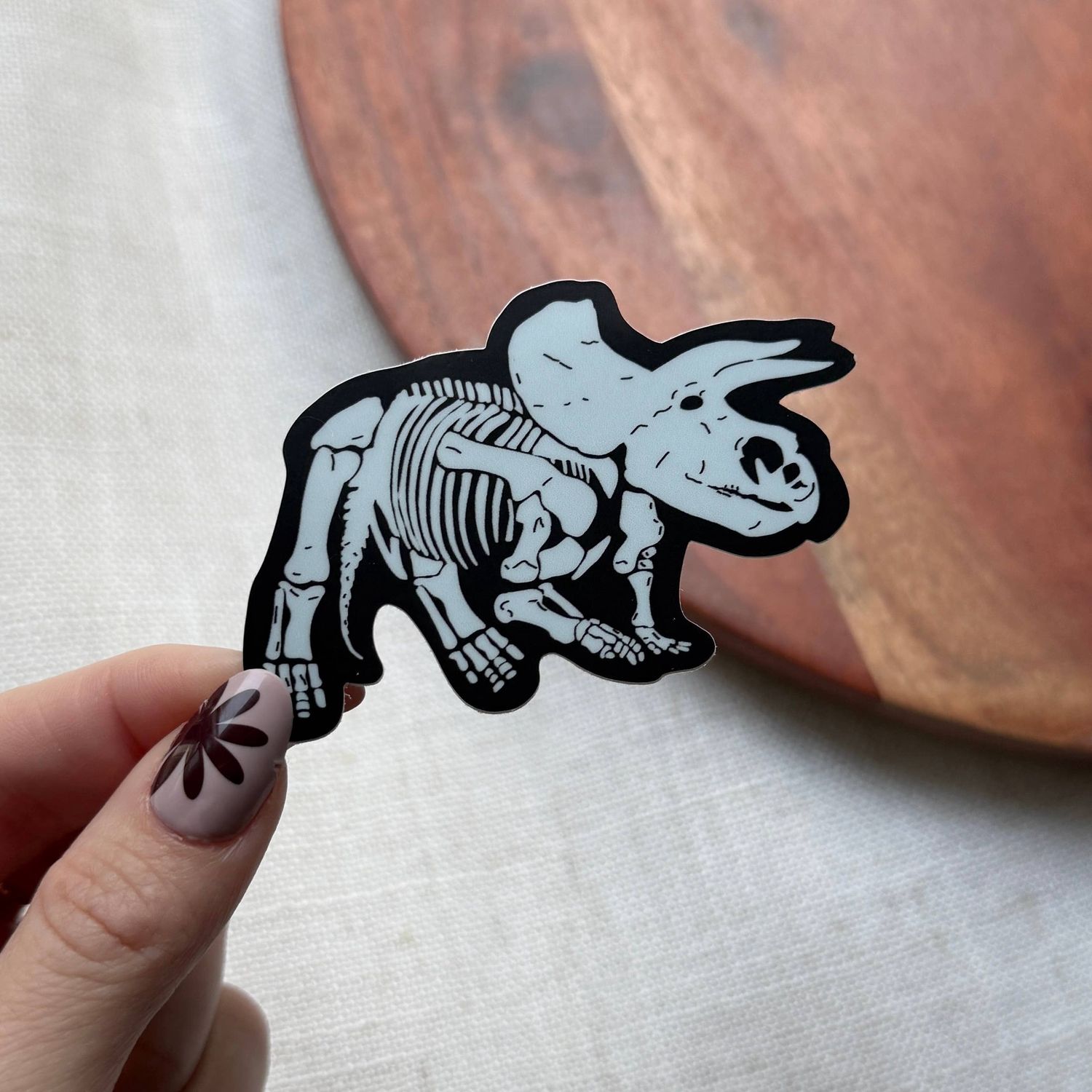 Triceratops Fossil Sticker