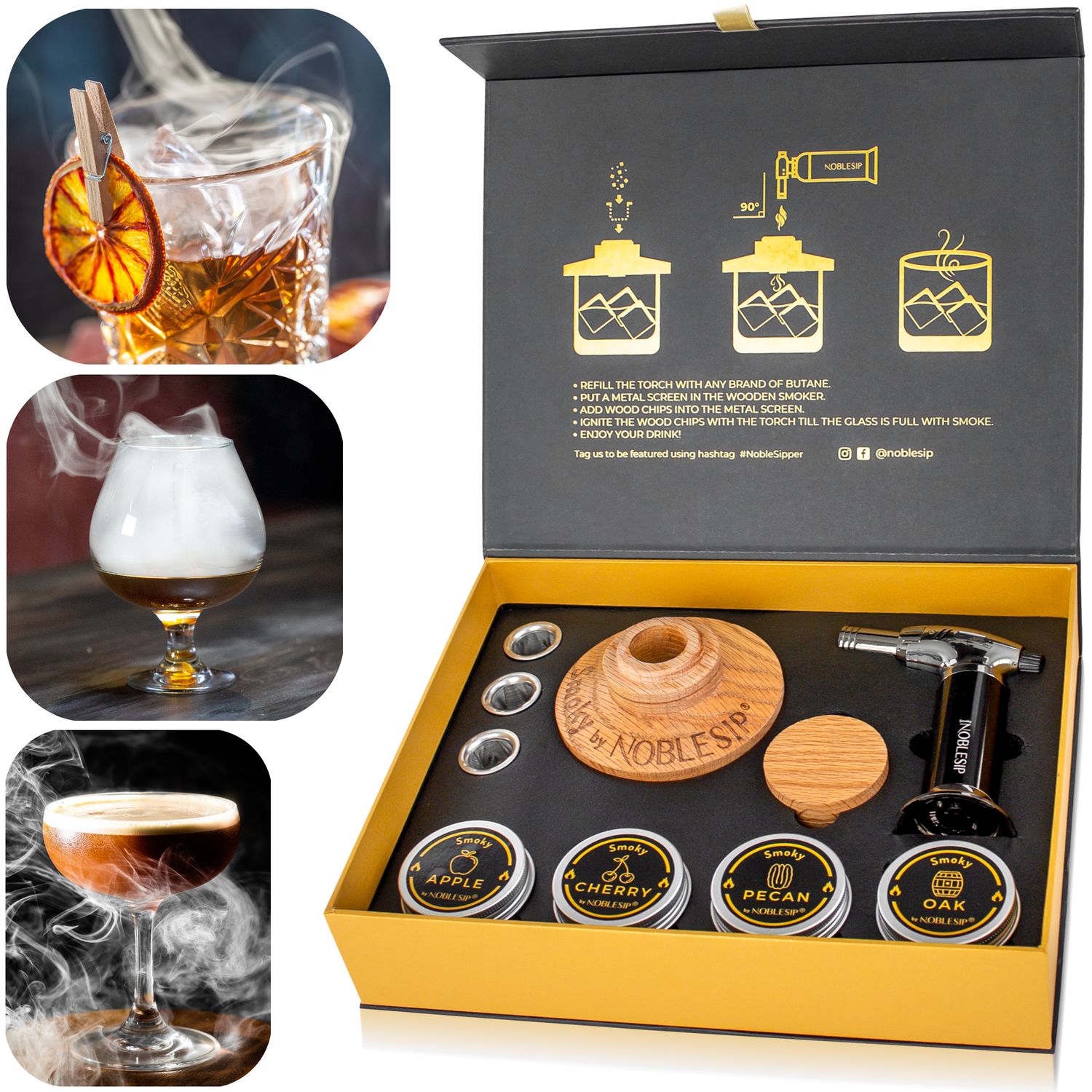 Cocktail Smoker Kit, Premium Home Bar Gift Set, Whiskey Men, Personalized: No Personalization