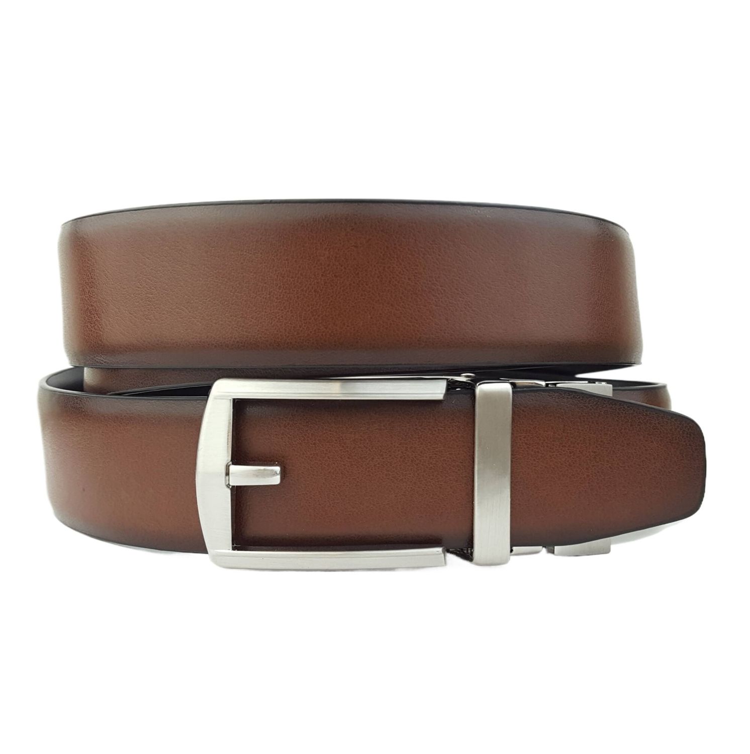 Men's Comfortable, "NO HOLE"  Classic Reversible Belt