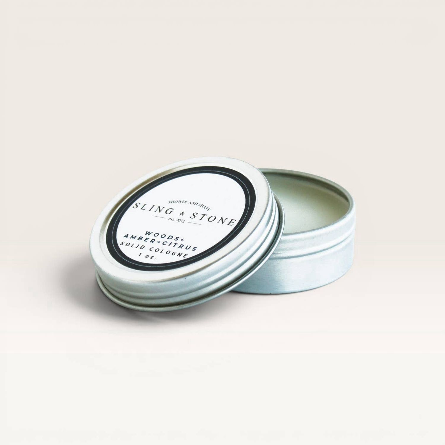 Sling and Stone Solid Cologne - Woods, Amber, and Citrus