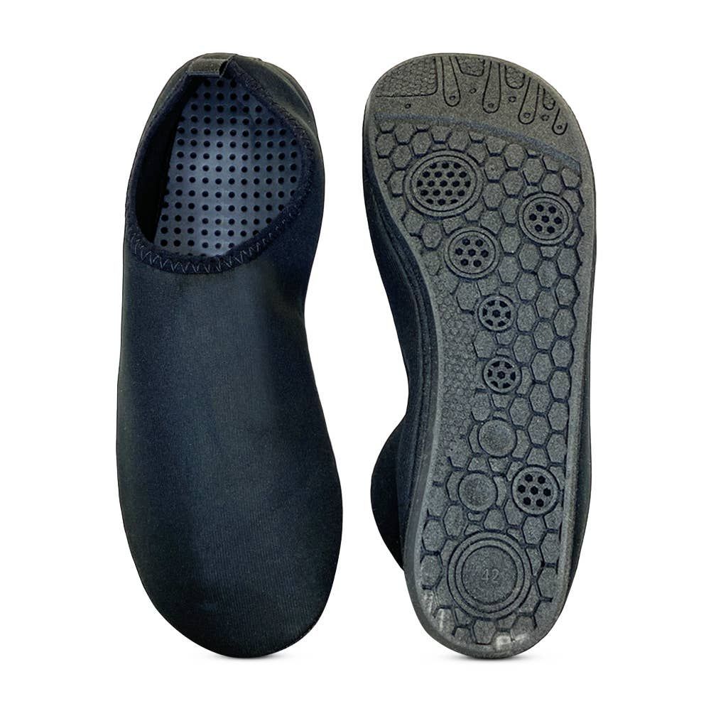 Norty Mens Water Skin Aqua Sock Shoes 42326 Black
