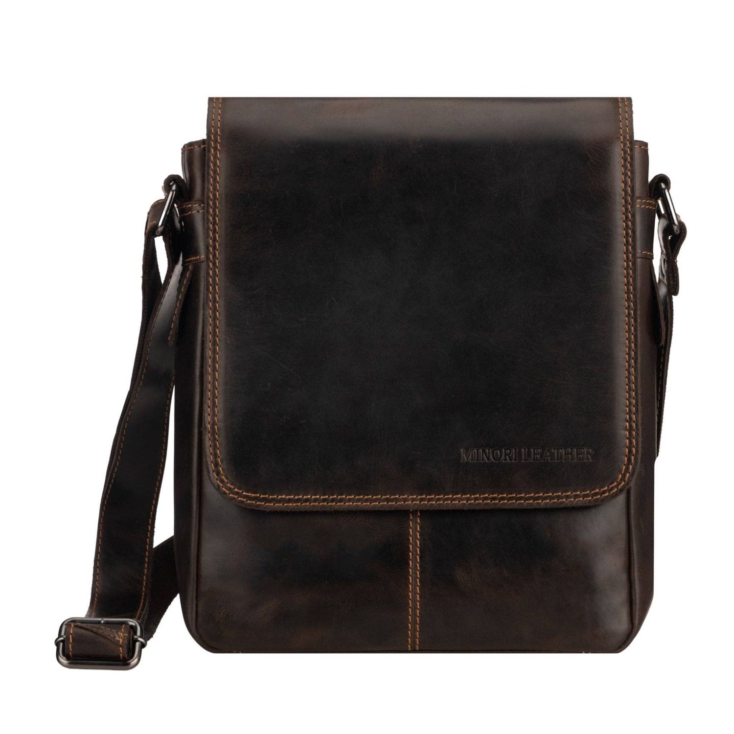 Halifax Leather Crossbody Bag in Brown