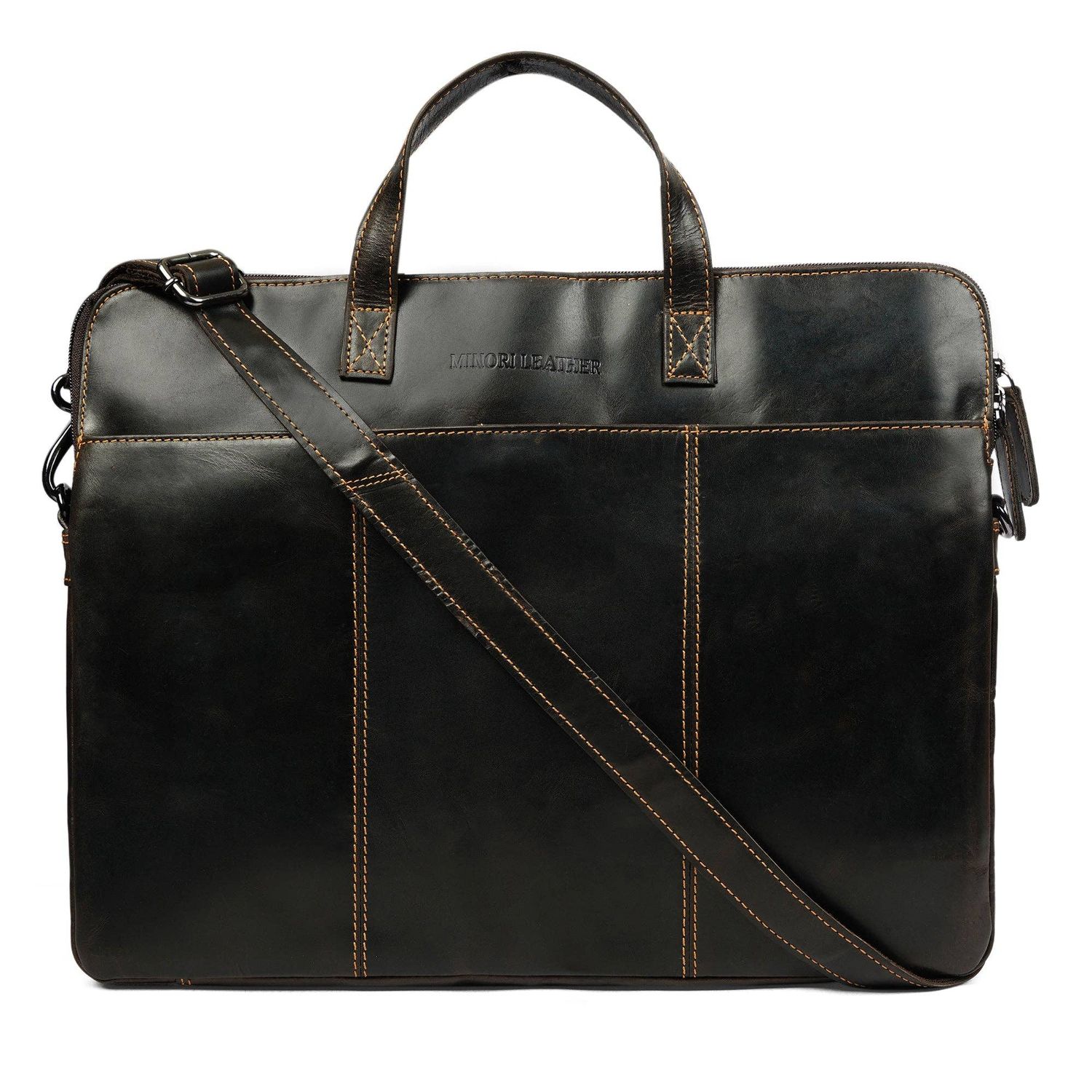 Atlas Leather Laptop Sleeve 14″– Unisex – Brown