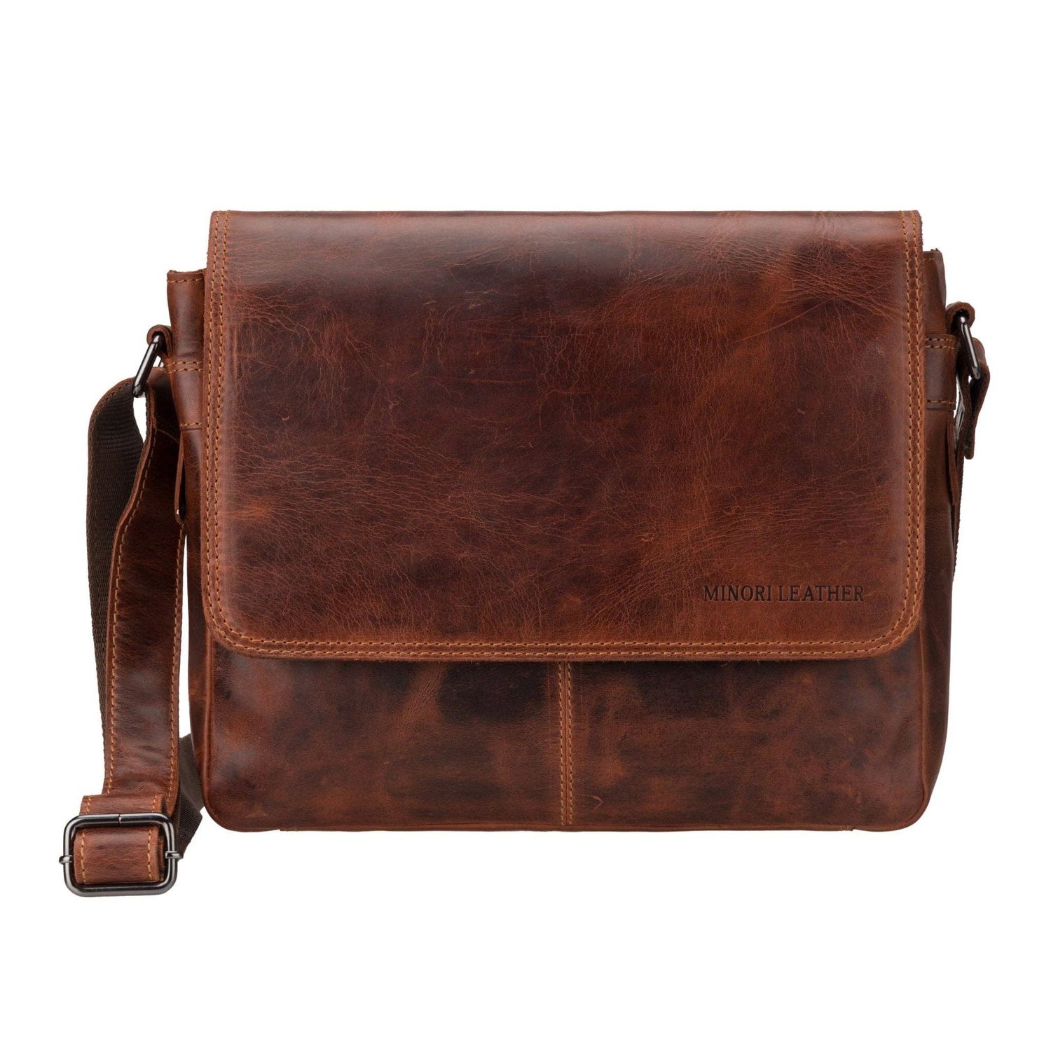 Austin Leather Satchel Bag 11" – Unisex – Chestnut