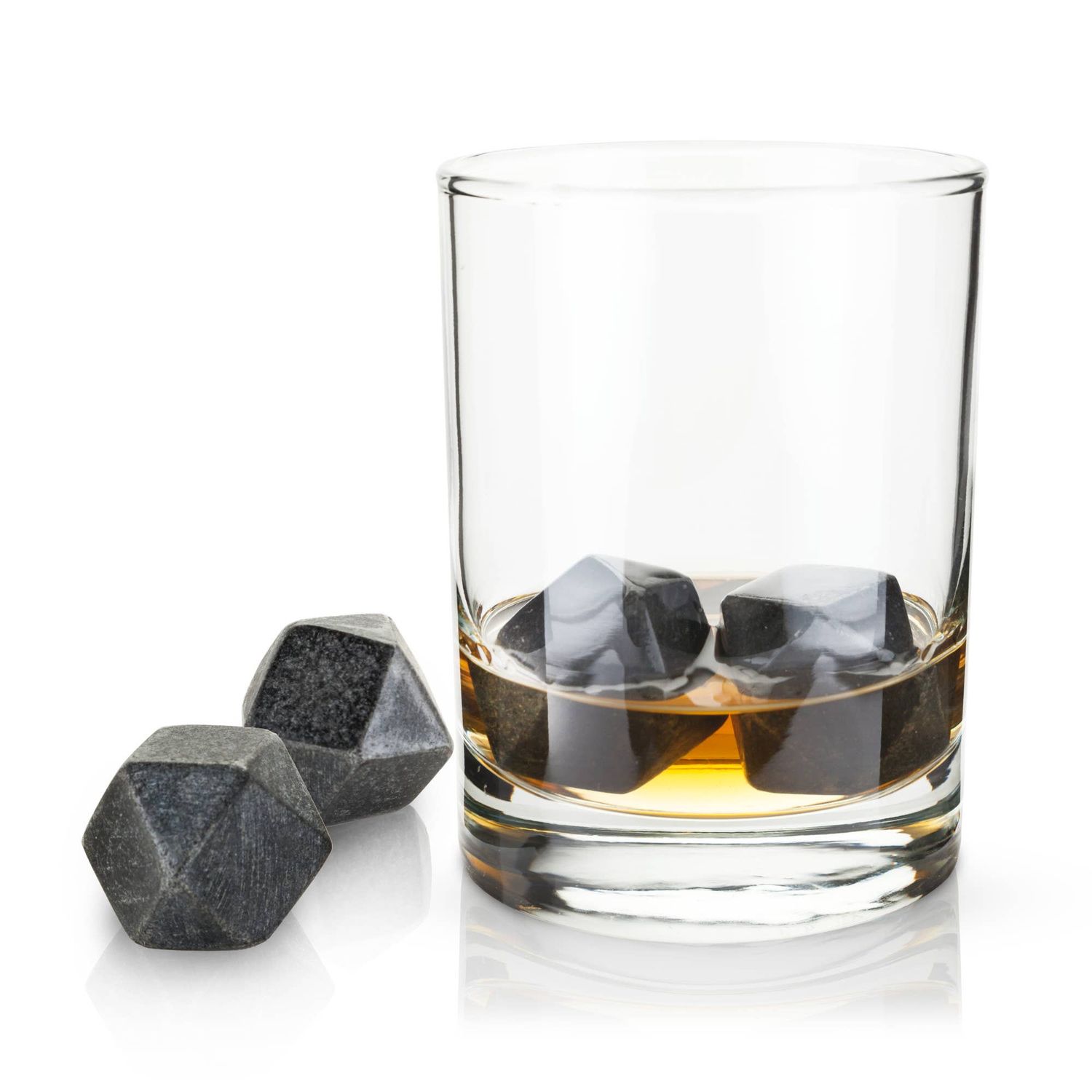 Glacier Rocks® Hexagonal Basalt Rock Ice Stones Set of 4