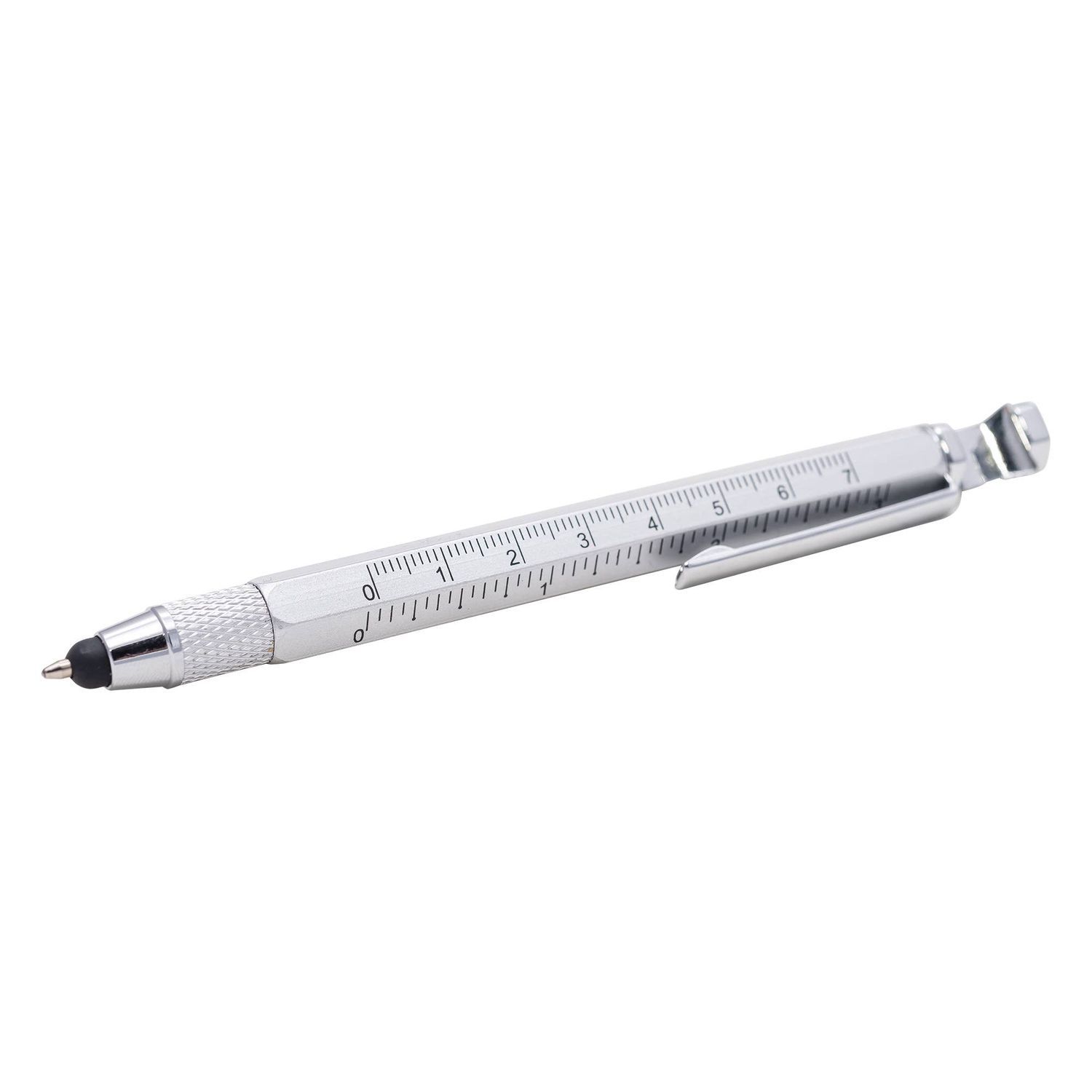 Friken Cool Pen | 6-in-1 Tech Multi-Tool Pen, Color: Silver