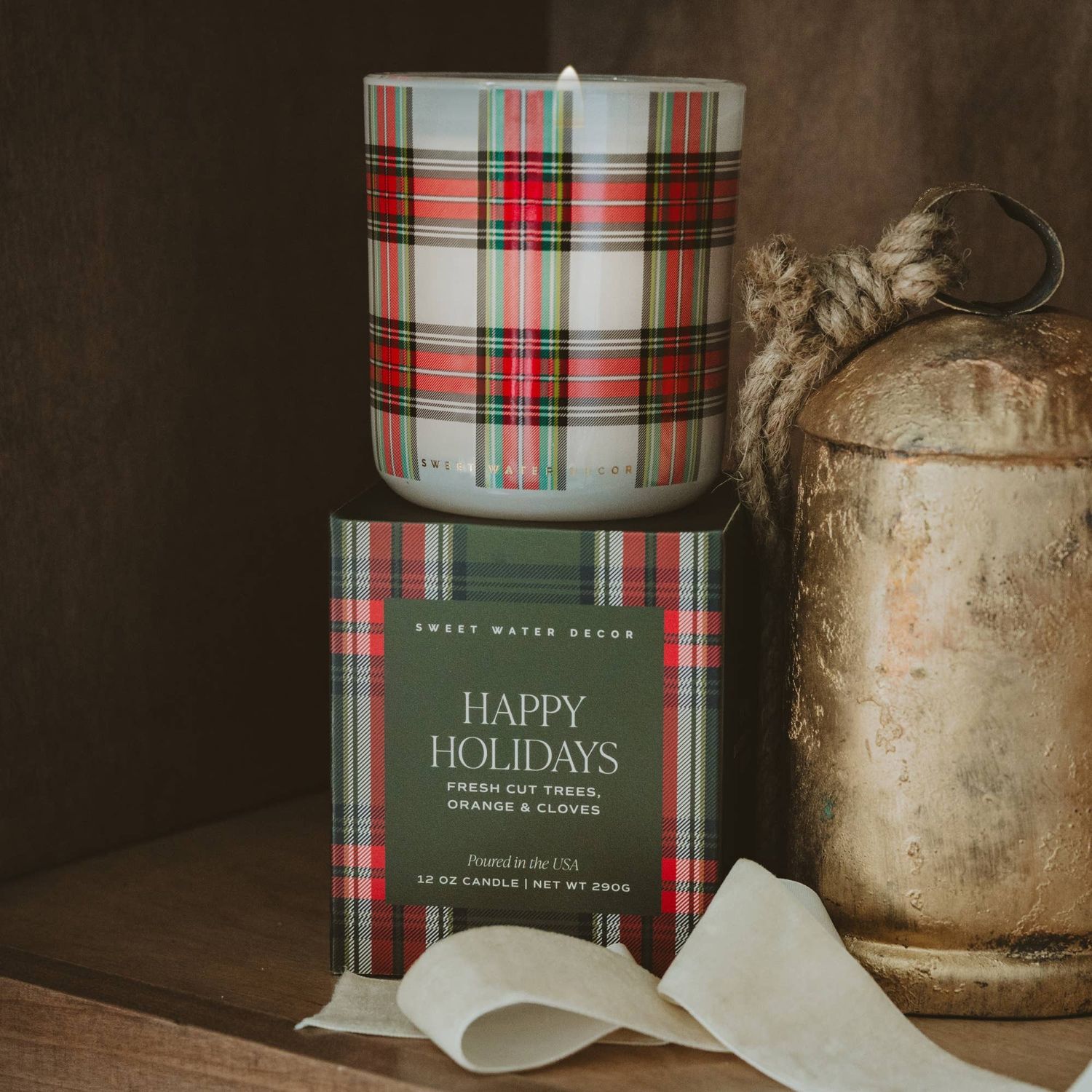 Happy Holidays 12 oz Boxed Soy Candle - Gifts