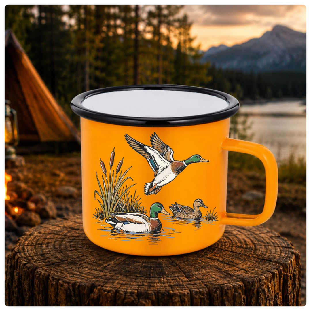 Retro Yellow Ducks - Camp Mug
