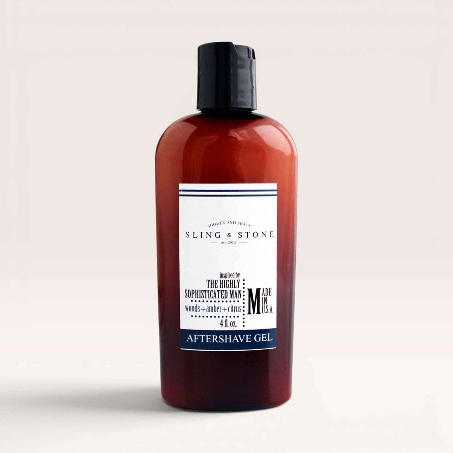 Refreshing Aftershave Gel, Scent: 'Highly Sophisticated Man' | Woods+Amber+Citrus