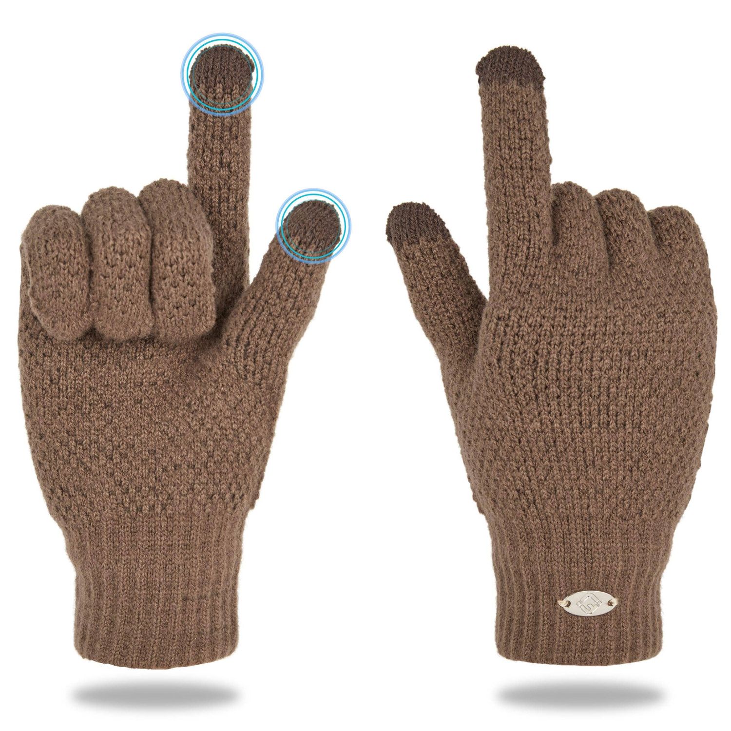 Men's Touch Screen Gloves - Espresso Brown