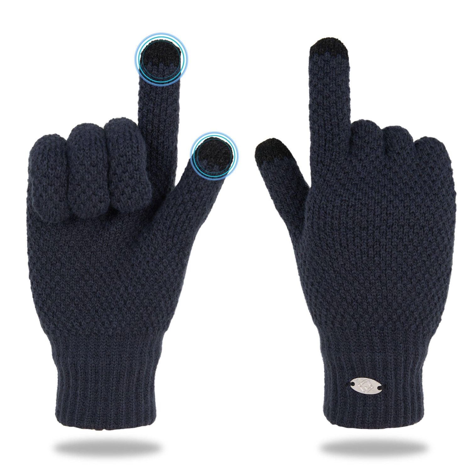 Men's Touch Screen Gloves - Navy