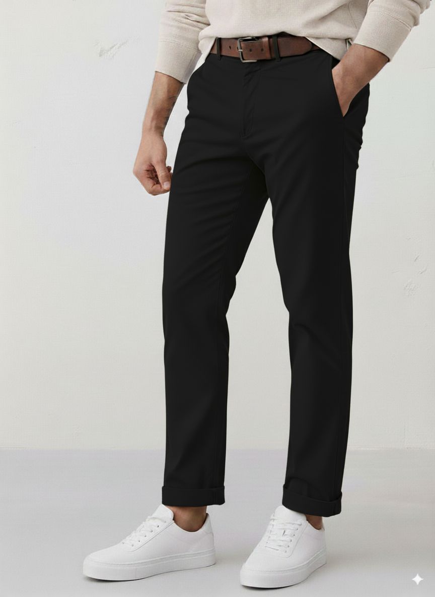 Hawks Bay New Chino Stretch Twill Pants (BLACK)