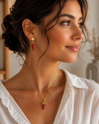 Cornicello Chilli Earrings - 18k gold plated
