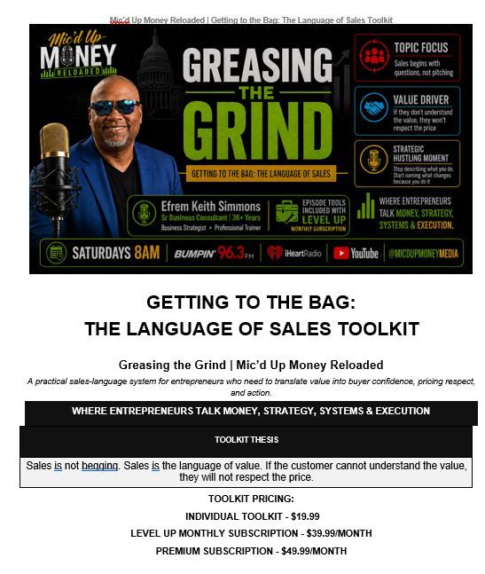 Getting to the Bag Toolkit
