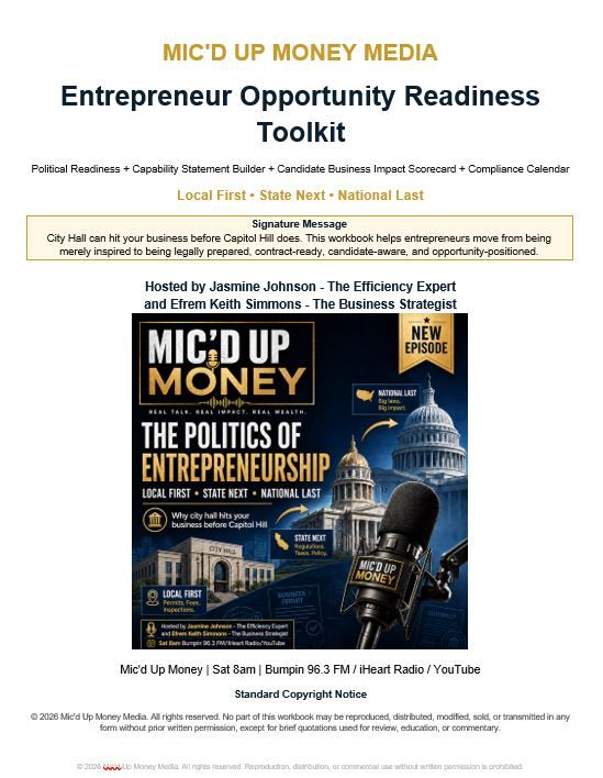 Politics - Entrepreneurism Toolkit