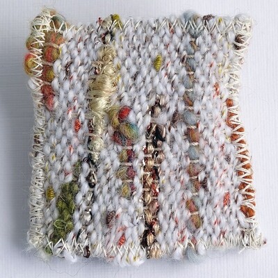 Shell Beach tapestry brooch