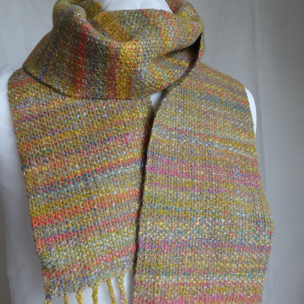 &#39;Machair&#39; handwoven handspun scarf