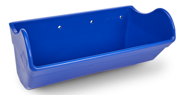 Tapco CCHD Low Profile Polyethylene Elevator Bucket model TP-CCHD-LP-P-20x7-B - Color: Blue - Mater…