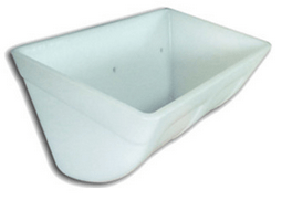 Tapco CCHD Low Profile Polyethylene Elevator Bucket model TP-CCHD-LP-P-14x6-W - Color: White - Mate…