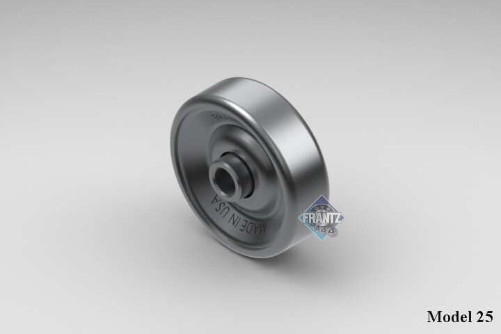 Frantz #0025 - 5/16 in. Round Bore Steel Skate Wheel (package of 100)