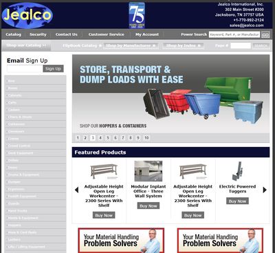 Image of Front Page of Jealco's MRO store